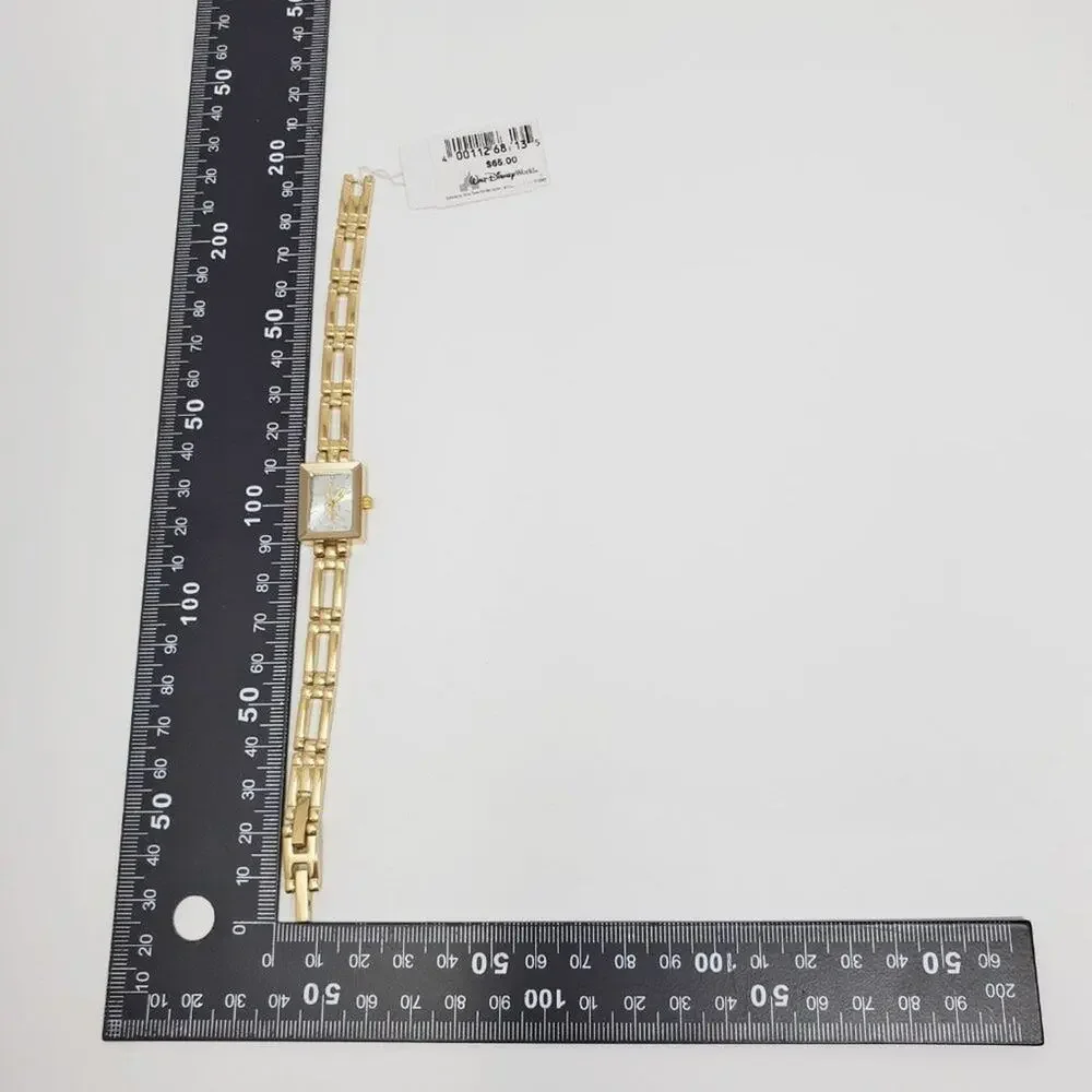 Disney Parks Rectangle Mickey Mouse Metal Band Watch NTW